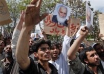 Protests and counterprotests followed the Afghan attorney general's order of a raid on a private TV station in mid-April (AFP)