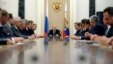 President Vladimir Putin chairs a meeting of newly appointed government ministers on May 21.
