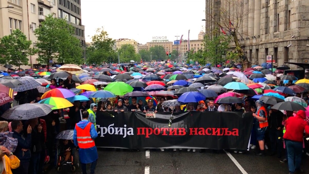 Serbian Post Shooting Protests Shift Focus To Media