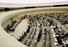 Switzerland/UN -- A general view of the assembly, during a special session of the UN Human Rights Council to consider the situation in Lebanon at the UN headquarters in Geneva, 11Aug2006