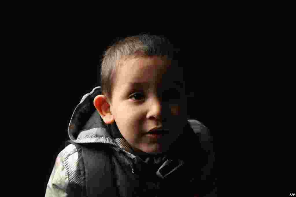 Hamou Mohammed Amer, 4, was born in Algeria. His father works as a taxi driver in Brooklyn.