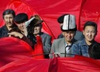 Protesters amid the tents on Alatoo Square in downtown Bishkek on November 3 (AFP)