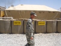 A U.S. soldier at Lagman (RFE/RL)