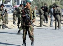 Soldiers at the scene of a suicide attack in Kandahar on 16 January (file photo) (epa)