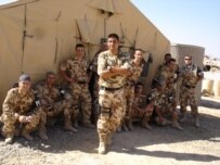 Romanian troops at their base in southern Zabul Province (RFE/RL)