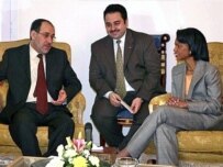 Iraqi Prime Minister Nuri al-Maliki (left) meets with U.S. Secretary of State Rice (AFP)
