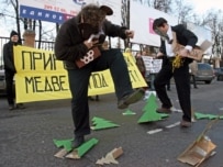 Environmental activists protesting Sochi's bid to host 2014 Winter Games (epa)