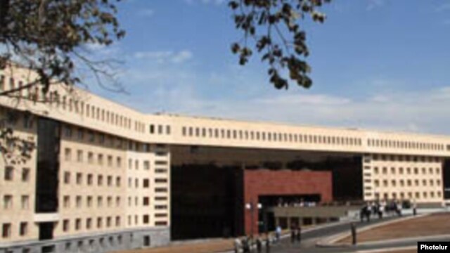Armenia -- The Defense Ministry building.
