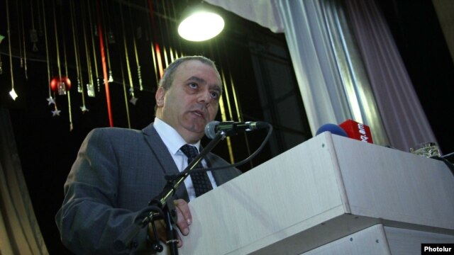Armenia - Hrant Bagratian, former Prime Minister of Armenia, addresses the congress of his "Azatutyun" ("Freedom") Party, Yerevan,24Dec,2012