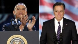 Barack Obama (majtas) dhe Mitt Romney