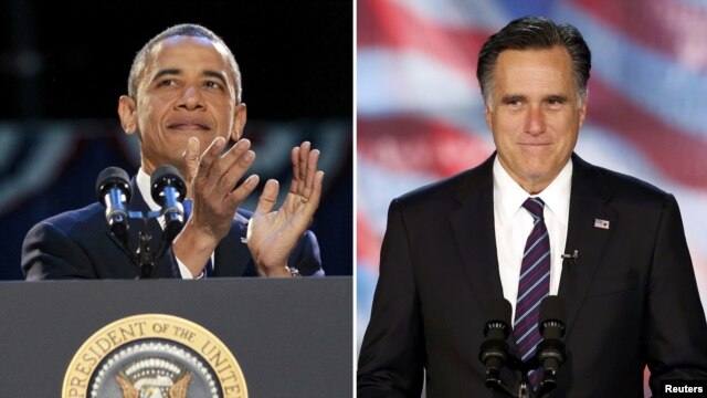 Barack Obama (majtas) dhe Mitt Romney
