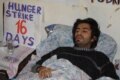 Azerbaijan - Emin Huseynov in hunger strike protesting dismissal of students Turan Aliyev and Namik Feyziyev from their universities, Jan2006