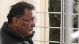Akhmat Bakiev at a military court in Bishkek on January 12