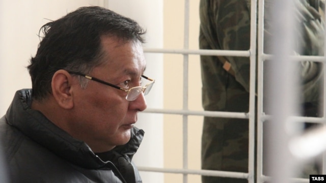 Akhmat Bakiev at a military court in Bishkek on January 12