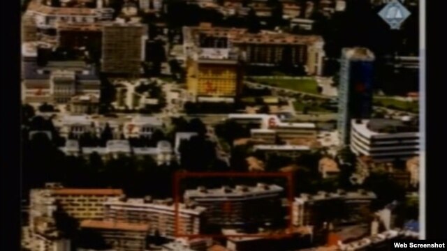 Karta Sarajeva koju je na suđenju koristila obrana, 10. prosinac 2012.