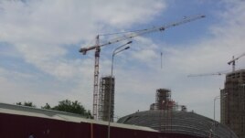 Строящаяся мечеть в Аргуне