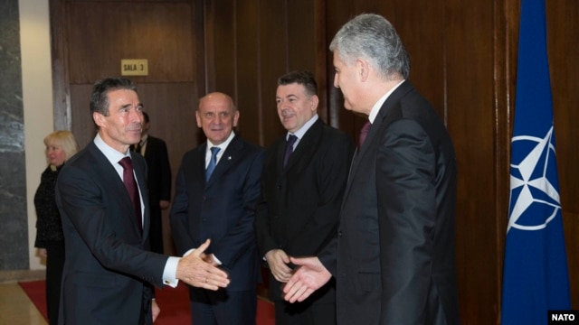 Rasmussen sa političkim liderima u Sarajevu, 7. februar 2013.