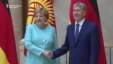 Merkel In Bishkek