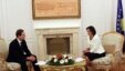 Presidentja e Kosovës Atifete Jahjaga gjatë takimit me ministrin për çështje evropiane të Danimarkës, Nikolai Vamen.