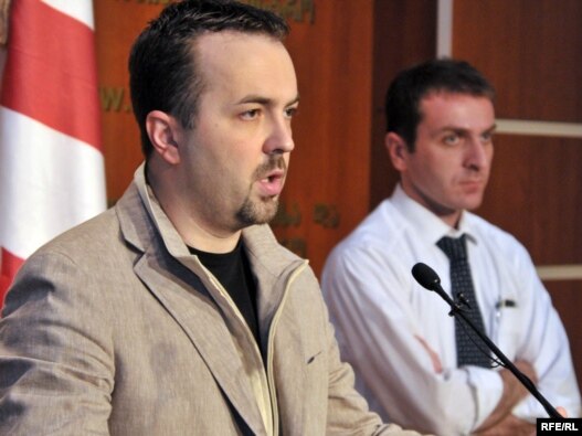 Education Minister Dimitri Shashkin (left) and Finance Minister Kakha Baindurashvili are two of the young, Western-educated officials who have led reforms in Georgia.