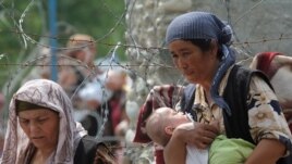 Thousands of ethnic refugees have streamed across the Kyrgyz-Uzbek border