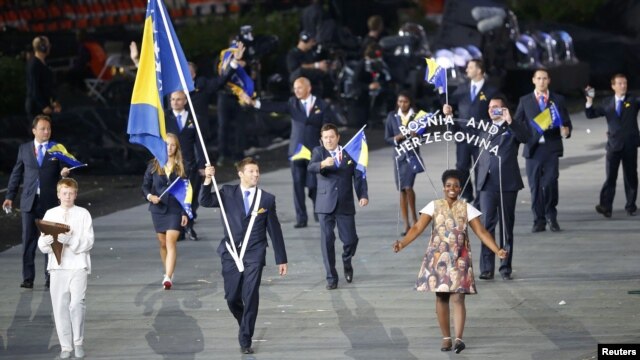 Bh. olimpijski tim na otvaranju Igara u Londonu, juli 2012.