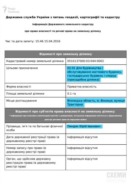 Юрий Пиндик получил землю от «Винницаводоканала», когда председателем КП был Владимир Кистион, а мэром города - Владимир Гройсман