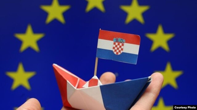 Zastava EU i Hrvatske