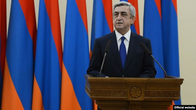 Armenian President Serzh Sarkisian -- running unopposed?