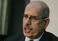 Mohammad el-Baradei, the head of the International Atomic Energy Agency, in Tehran on April 13 (Fars)