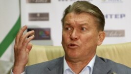 Ukraine's national soccer coach, Oleg Blokhin