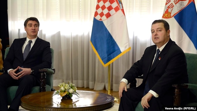 Zoran Milanović i Ivica Dačić prilikom susreta u Beogradu, 16. januar 2013.