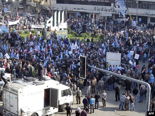 تظاهرات هواداران «جنبش آینده» در شهر طرابلس