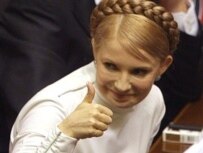 Tymoshenko during the vote in parliament (AFP)