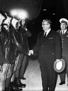 Tito visits the Zeljava air base, situated on the border between Croatia and Bosnia under Pljesevica Mountain, near Bihac.