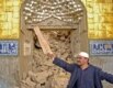A Samarra man visits the mosque shortly after the June 13 attack (Fars)
