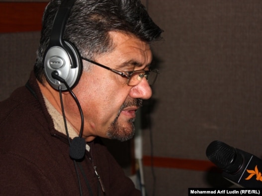 Abdul Razaq Mamoon during a call-in-show in Radio Free Afghanistan's Kabul Bureau on January 15