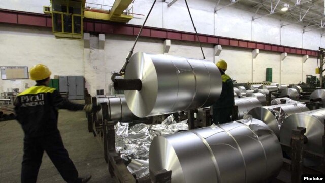 Armenia -- An aluminum plant in Yerevan.