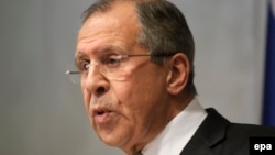 Russian Foreign Minister Sergei Lavrov in Belgrade