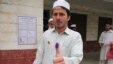 A voter shows his inked thumb in the Khyber tribal district after casting his ballot.