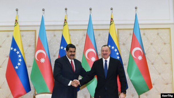 Nicolas Maduro ötən həftə Bakıda İlham Əliyevlə görüşüb