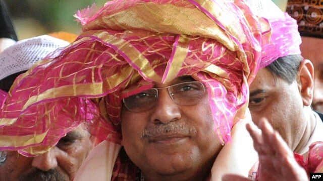 Pakistan's President Asif Ali Zardari on a recent visit to India