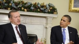 U.S. President Barack Obama (right) meets with Turkish Prime Minister Recep Tayyip Erdogan in Washington (file photo)