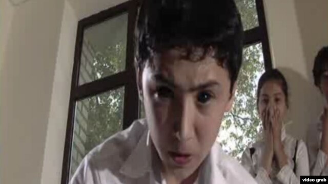 Character Bekzod Sobirov turns into a boy possessed by demons in "River Song," by Uzbek filmmaker Sharaf Boshbekov and director Fakhriddin Shamsimetov.