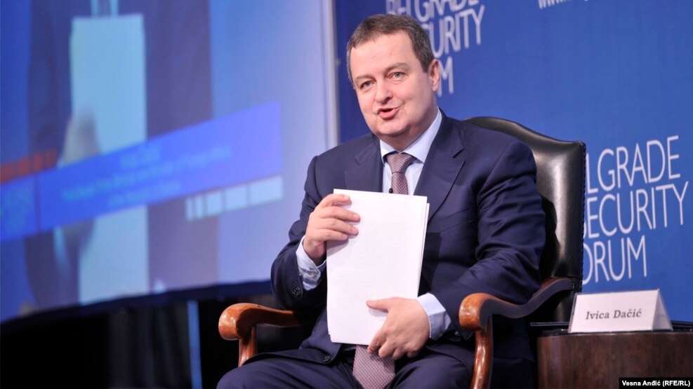Serbian Foreign Minister Ivica Dacic said European Union pressure on Belgrade to join sanctions against Russia was "absolutely unacceptable."