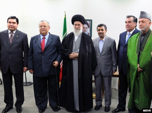 دیدار سران کشورهای همسایه ایران با رهبر جمهوری اسلامی در مراسم جشن جهانی نوروز سال گذشته. 