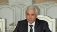 Tajik Foreign Minister Hamrokhon Zarifi participates in Tajik-U.S. talks in Dushanbe on April 11, 2012