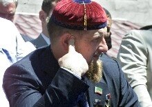 Russia -- Acting Chechen Prime Minister Ramzan Kadyrov in Gudermes, 25 June 2005