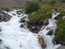 Tajikistan -- Pamir Mountain scene, 12aug2006