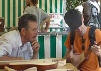 Namazbek Uraliev (left) and Sylvian Roy find a common language